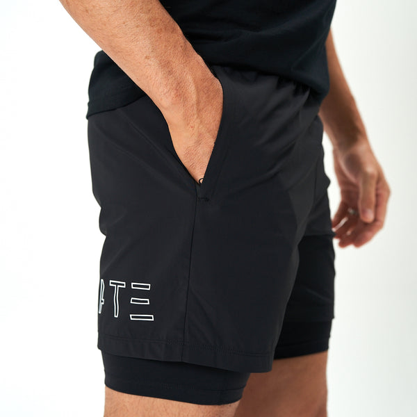 LINEATE SHORTS BLACK