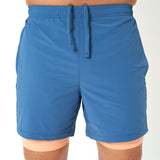 LINEATE SHORTS BLUE
