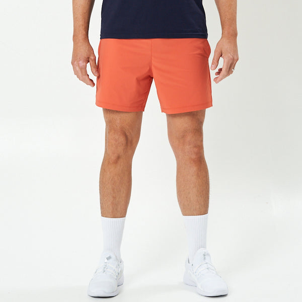 LINEATE SHORTS RUST